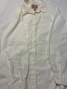 Vintage Banana Republic Mill Valley White Cotton Safari Shirt Size 12